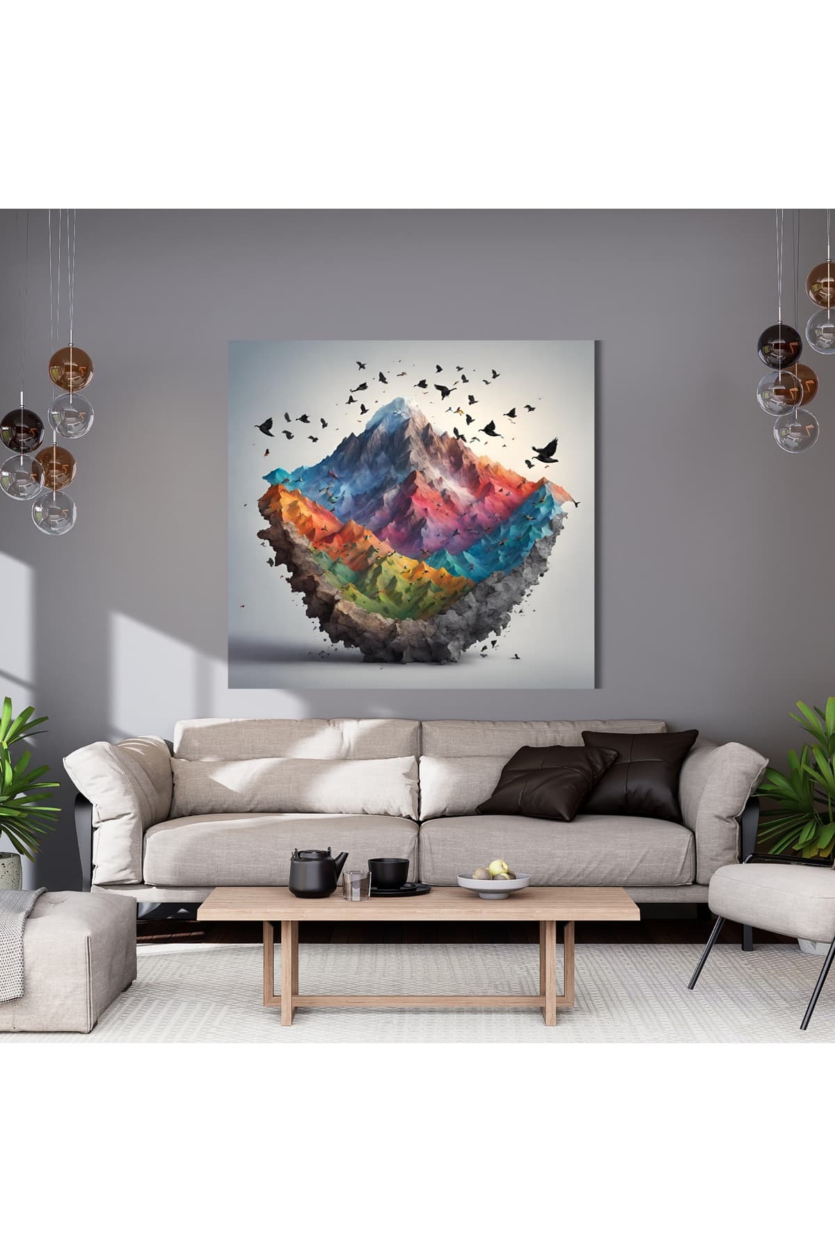 Ahşap Çerçeveli Modern Dekoratif Kanvas Tablo %100 Pamuk Tuval Kumaşı