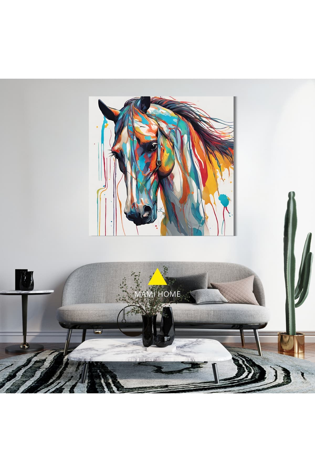 Ahşap Çerçeveli Modern Dekoratif Kanvas Tablo