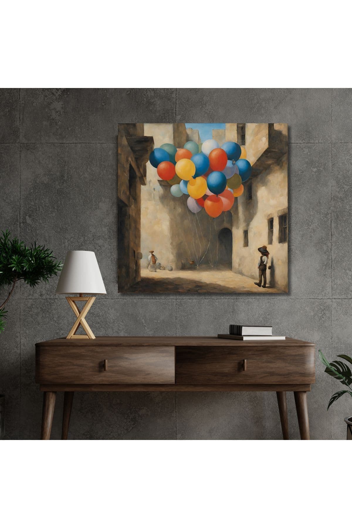 Ahşap Çerçeveli Modern Dekoratif Kanvas Tablo