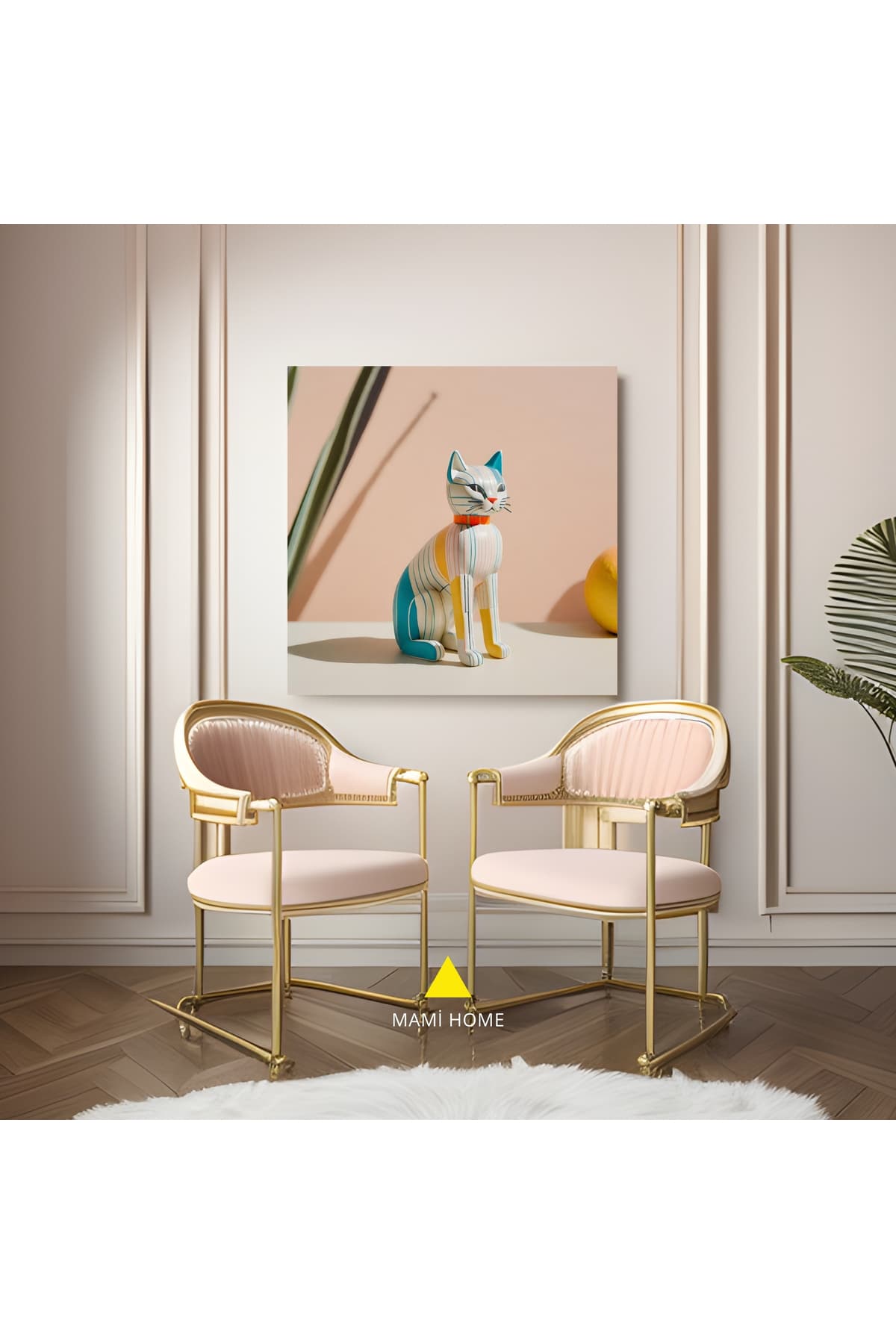 Ahşap Çerçeveli Modern Dekoratif Kanvas Tablo %100 Pamuk Tuval Kumaşı