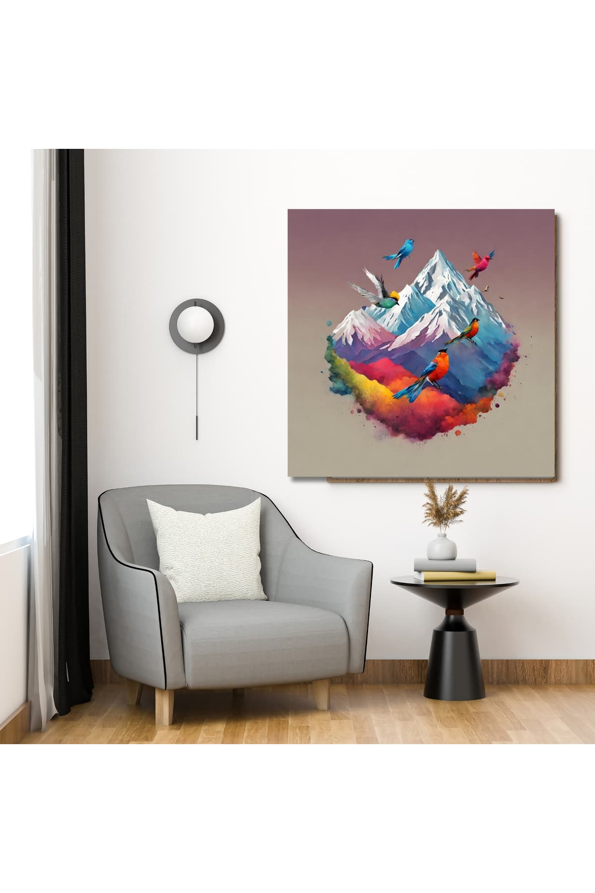 Ahşap Çerçeveli Modern Dekoratif Kanvas Tablo