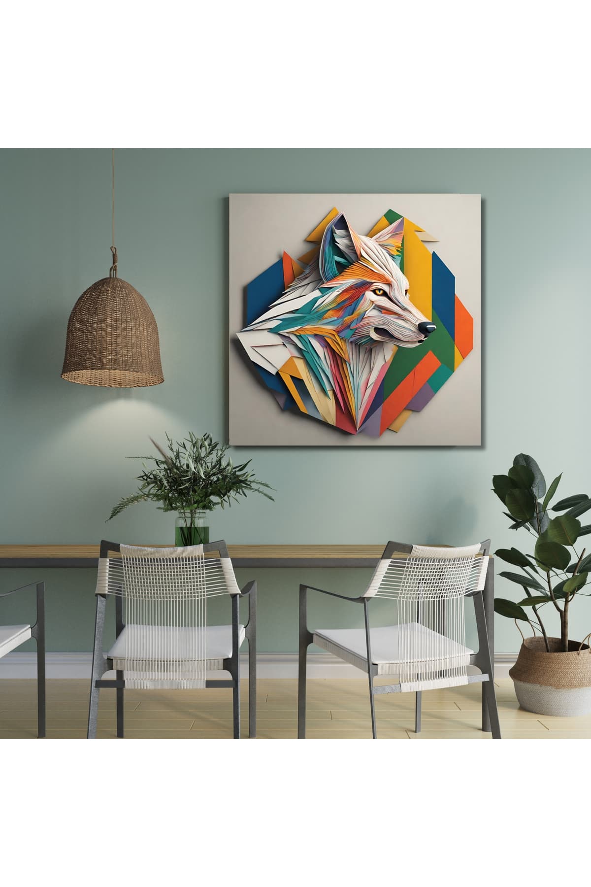 Ahşap Çerçeveli Modern Dekoratif Kanvas Tablo